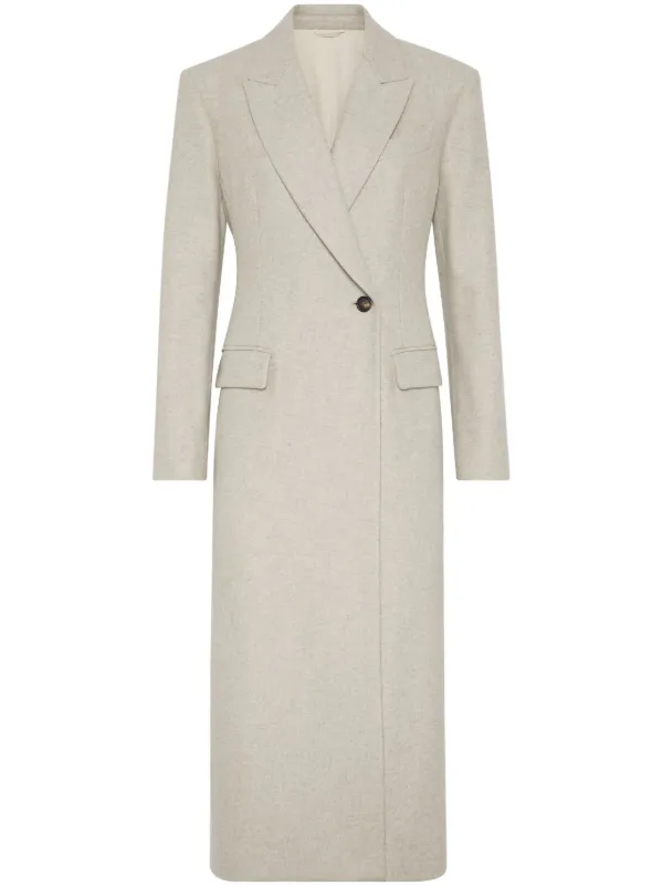 コート BRUNELLO CUCINELLI Long wool coat with jewellery 23689755_53846388_600.jpg