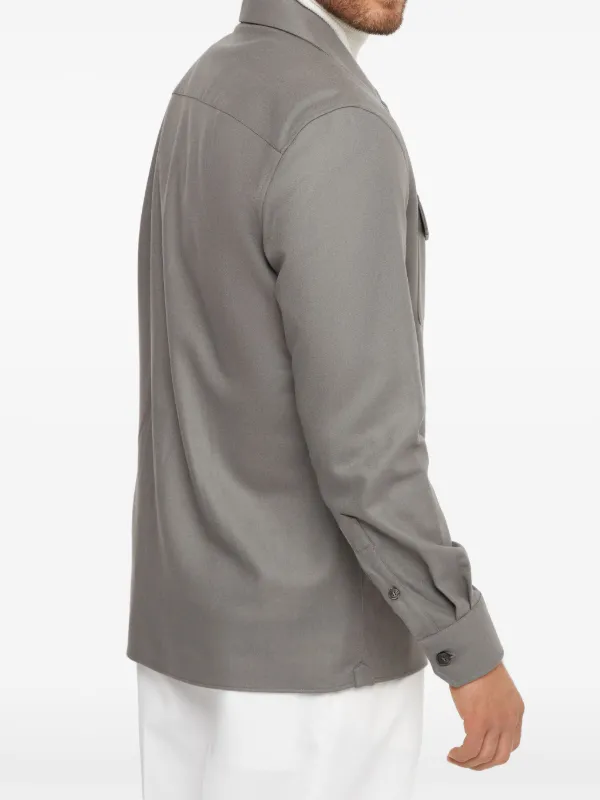 Brunello Cucinelli Camisa De Mangas Longas | Cinza | FARFETCH BR