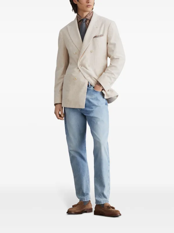 【Brunello Cucinelli】 Mid-riseスキニージーンズ Iconic Fit mid-rise slim jeans in grey - Brunello Cucinelli
