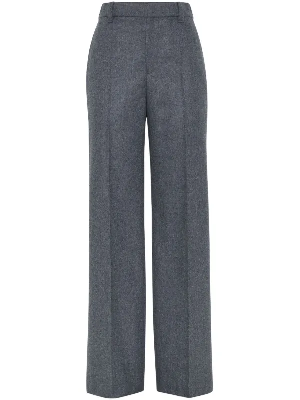 パンツ BRUNELLO CUCINELLI Woman Pants Charcoal MD588P8724 C032 Brunello Cucinelli - Anthracite Stretch Cotton Flat Front Pant
