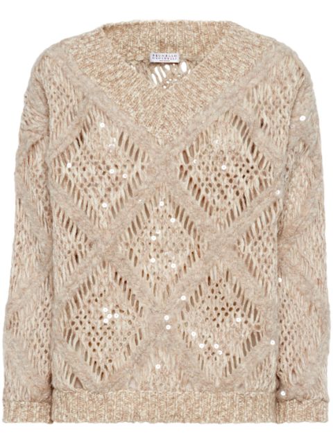 Brunello Cucinelli sequin-embellished jumper Women