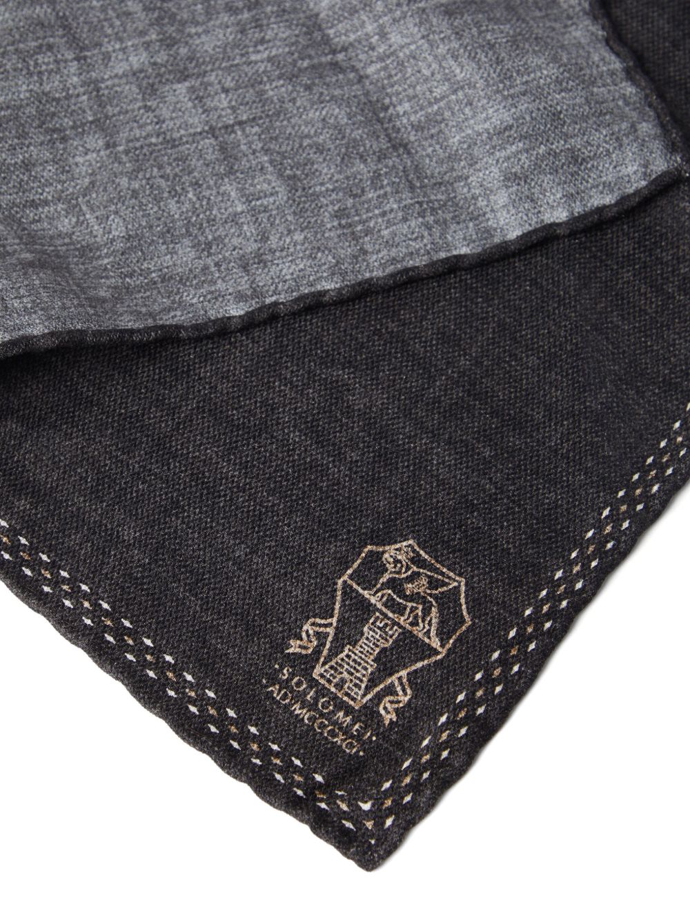 Brunello Cucinelli embroidered silk pocket square Men