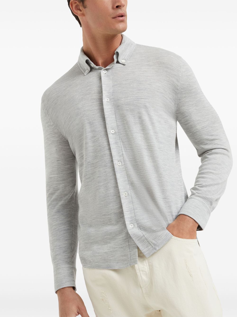 Brunello Cucinelli long-sleeve knitted shirt Men