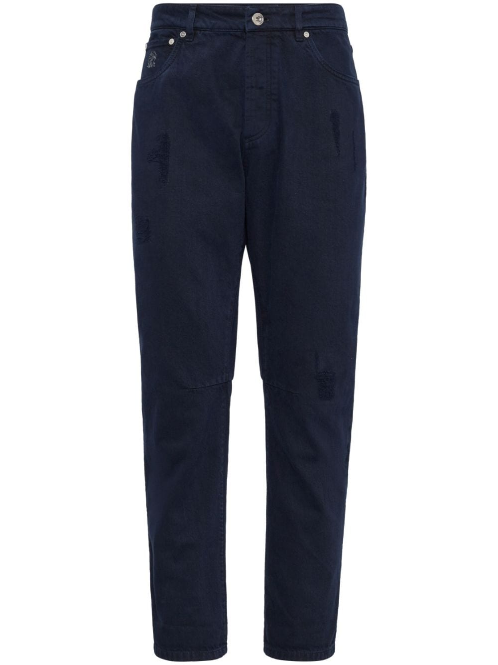 Brunello Cucinelli Dyed Slim-fit Jeans In Blue