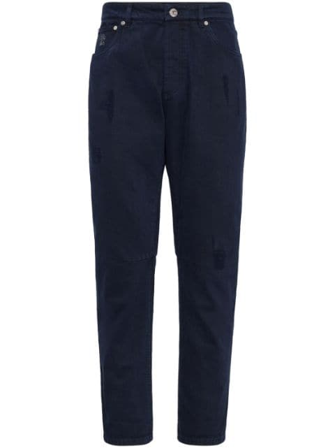 Brunello Cucinelli dyed slim-fit jeans 
