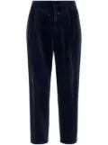 Brunello Cucinelli drawstring corduroy trousers - Blue