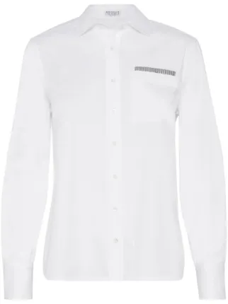 Brunello Cucinelli モニーレ シャツ | ホワイト | FARFETCH JP