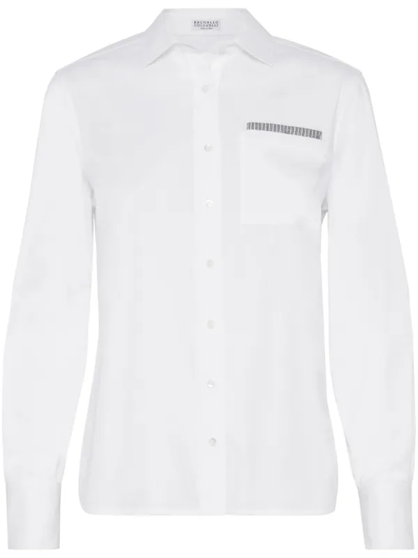 Brunello Cucinelli モニーレ シャツ | ホワイト | FARFETCH JP