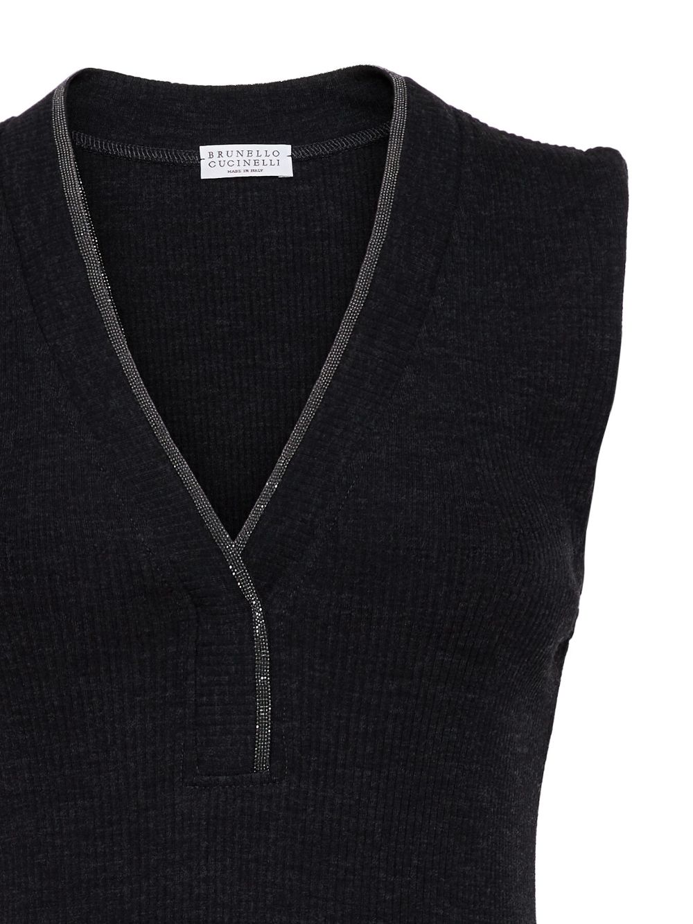 Brunello Cucinelli V-neck ribbed vest Women