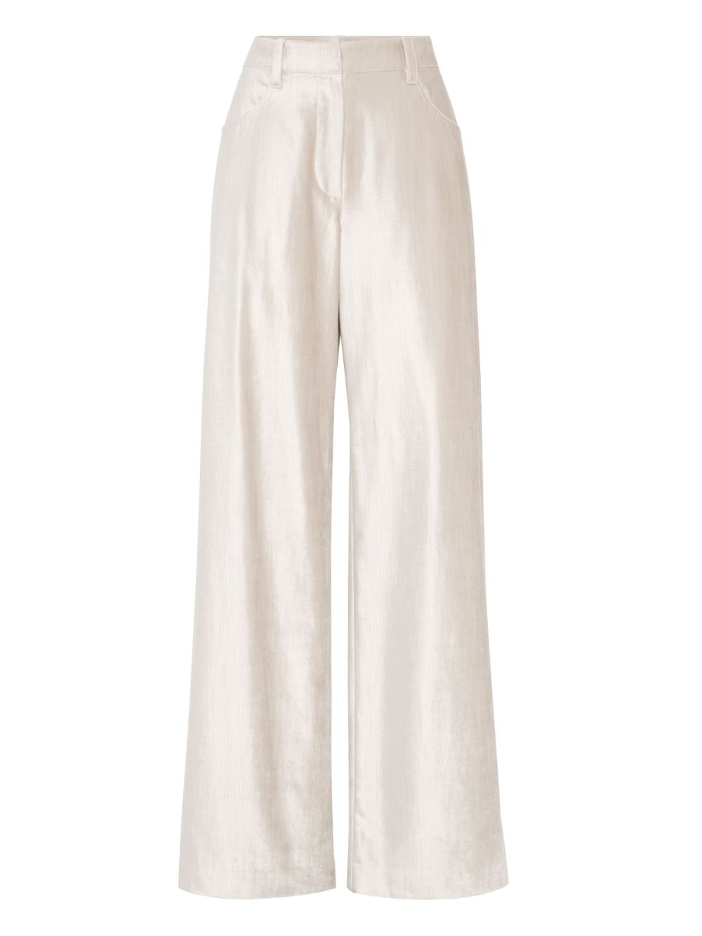 Brunello Cucinelli shimmer-finish wide-leg trousers Women