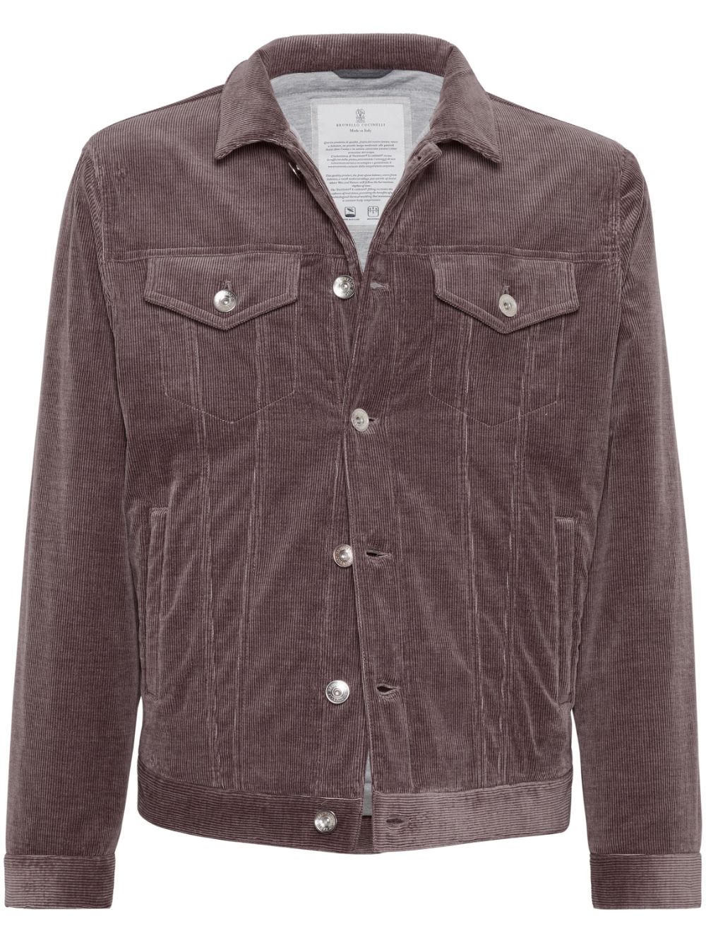 Brunello Cucinelli Padded Corduroy Shirt Jacket In Red