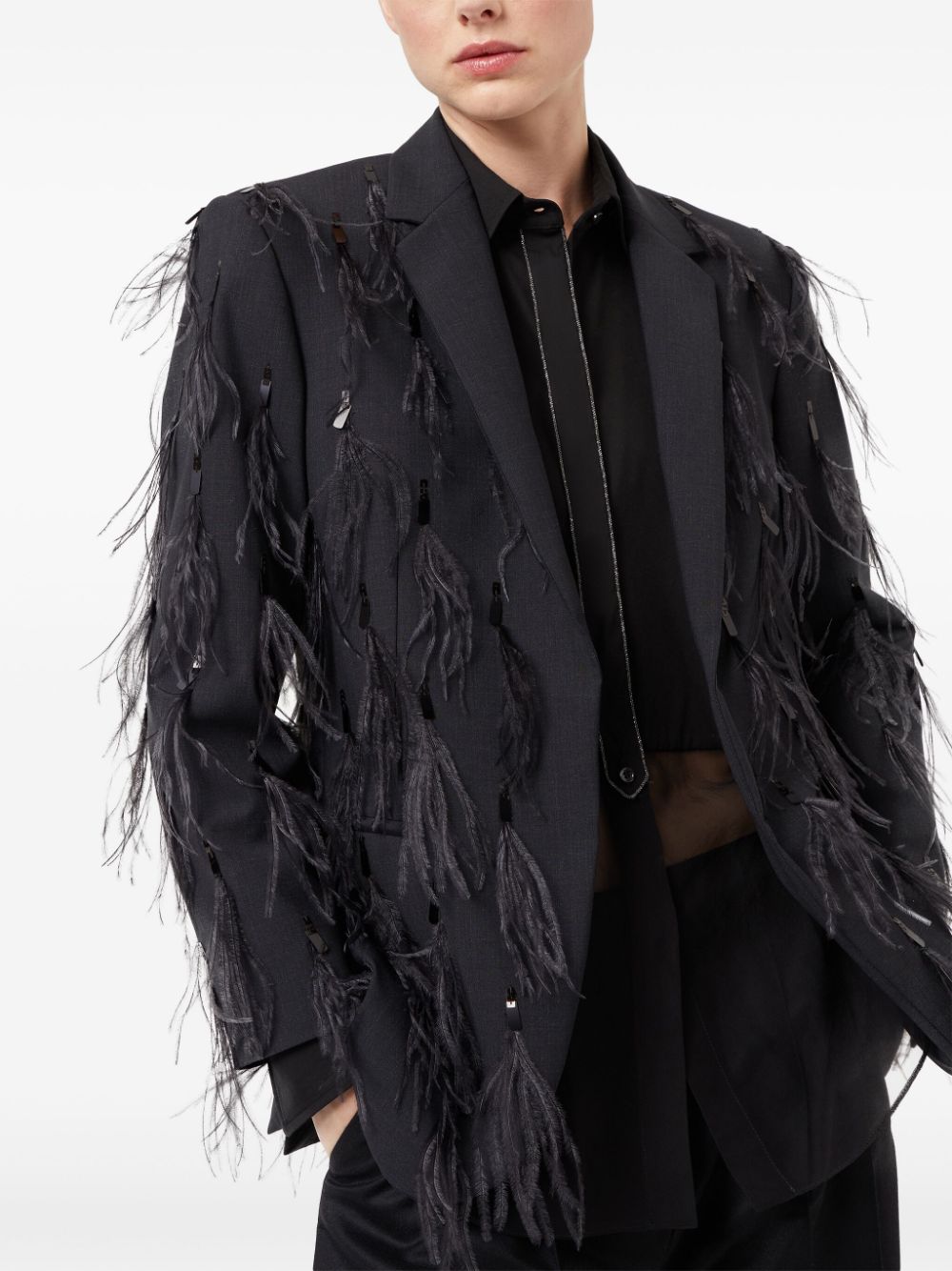 Discounted online shopping Brunello Cucinelli feathered blazer Women