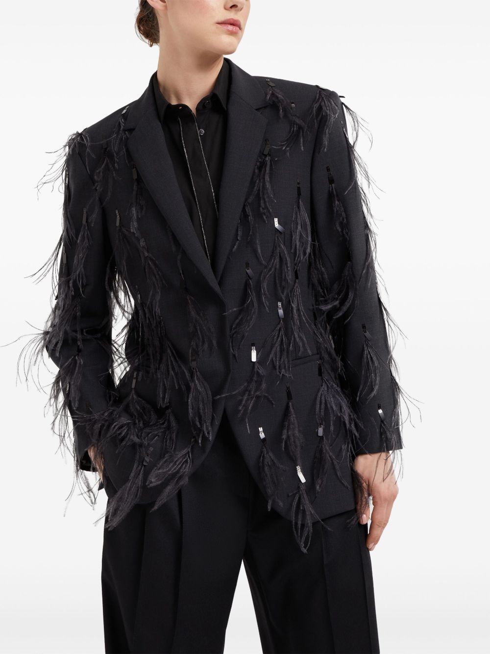 Discounted online shopping Brunello Cucinelli feathered blazer Women