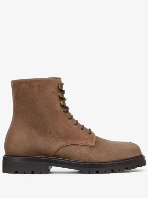 Brunello Cucinelli botines de gamuza con agujetas