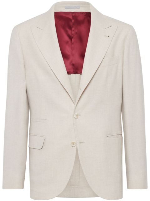 Brunello Cucinelli single-breasted wool blazer Men