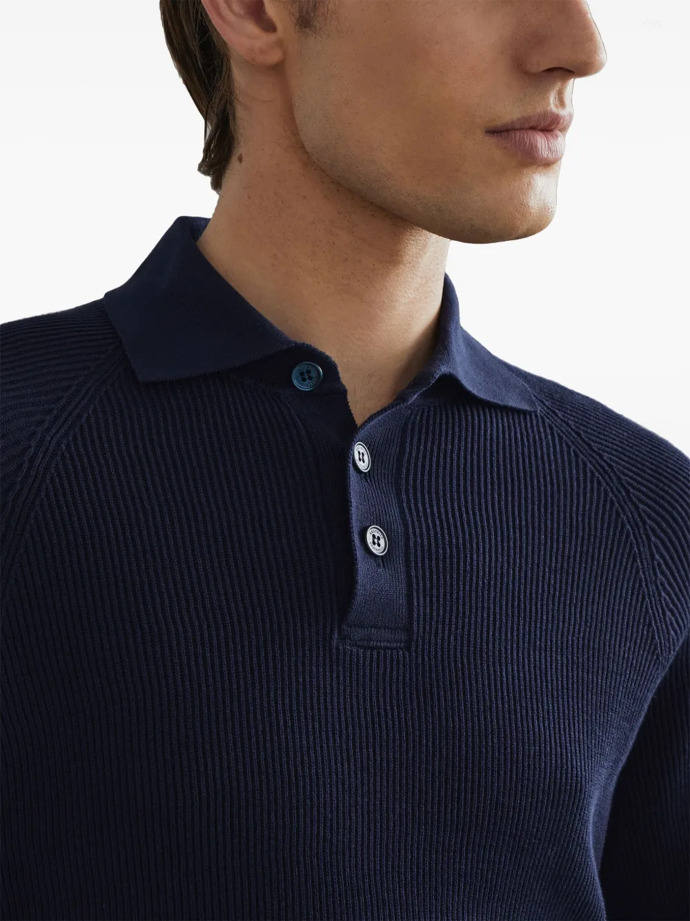 Brunello Cucinelli Katoenen poloshirt Blauw