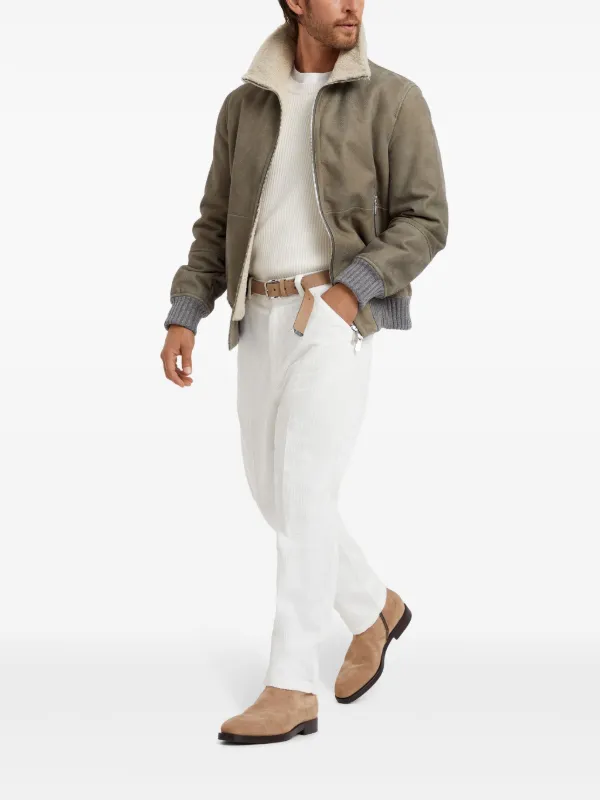 【関税&送料込】Brunello Cucinelli Giacca In Pelle Brunello Cucinelli Giacca In Pelle Con Collo In Shearling