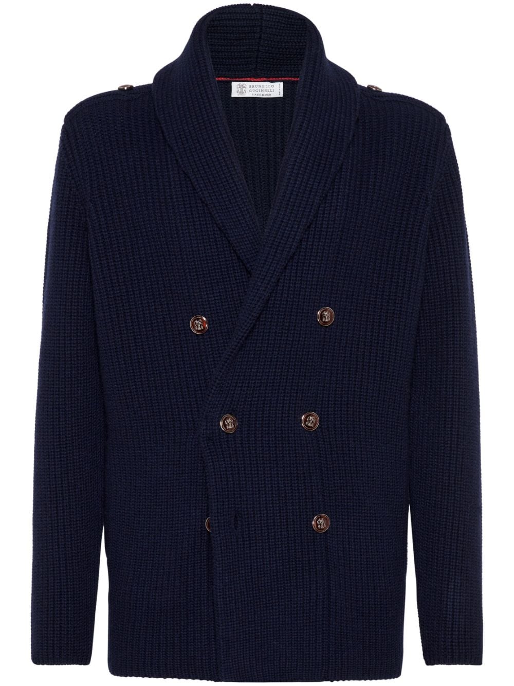 Brunello Cucinelli Double-breasted Cardigan In Blue
