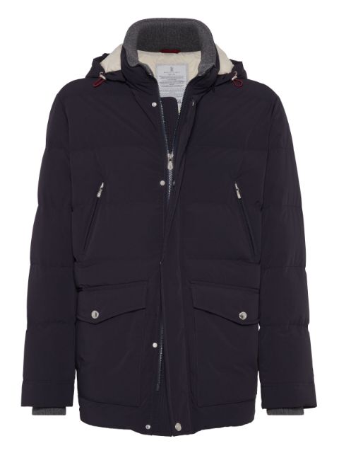 Brunello Cucinelli quilted hooded jacket