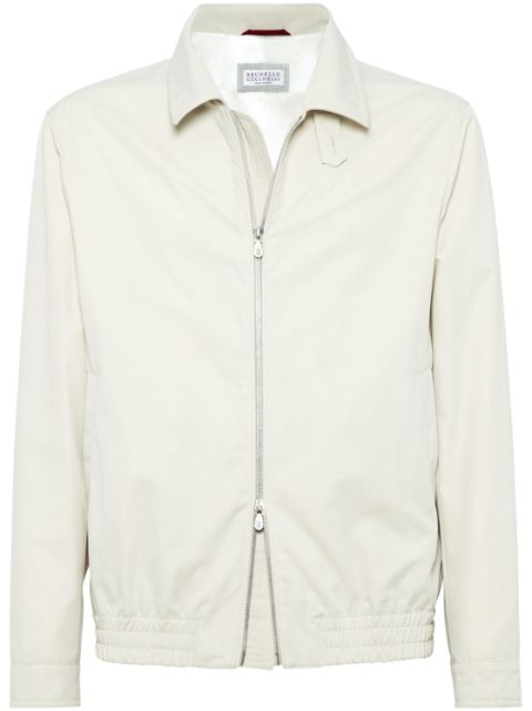 Brunello Cucinelli spread-collar zipped jacket Men