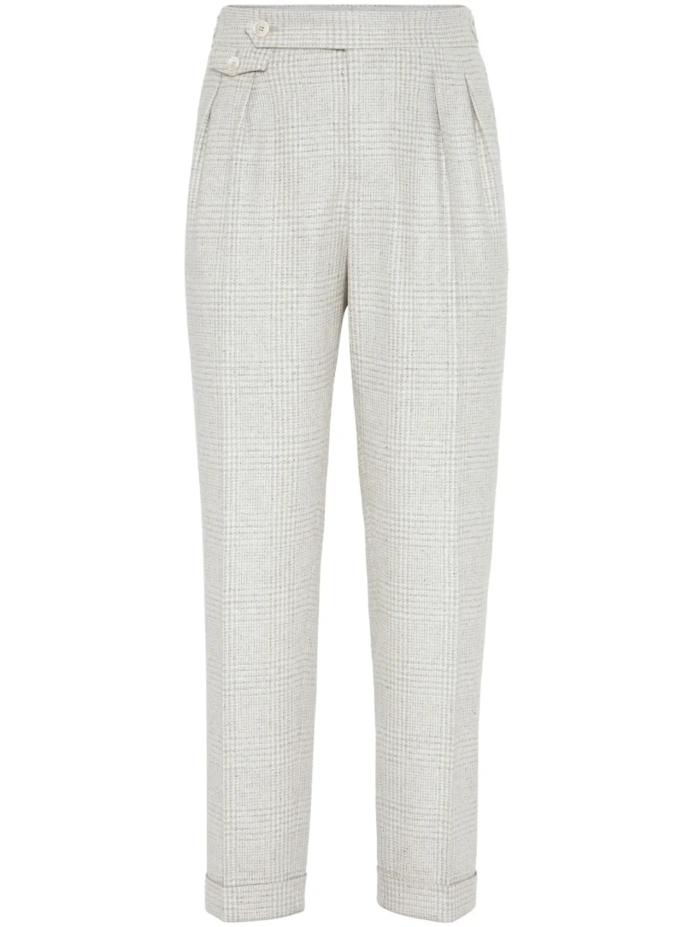 Brunello Cucinelli Geruite pantalon Beige