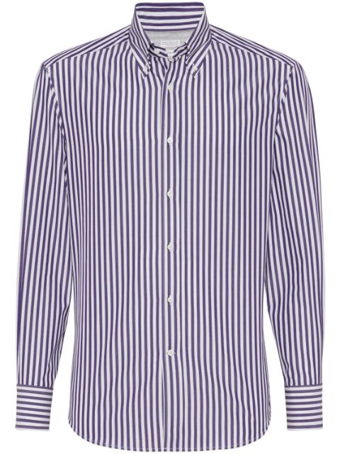 Brunello Cucinelli stripe-printed cotton shirt Men