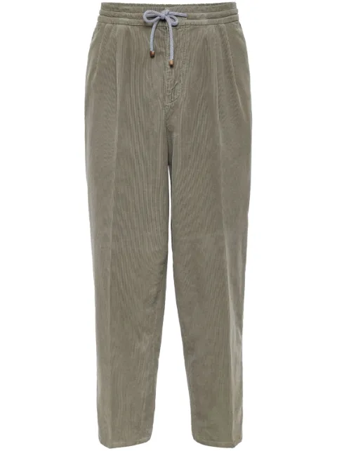 Brunello Cucinelli drawstring-waistband corduroy trousers