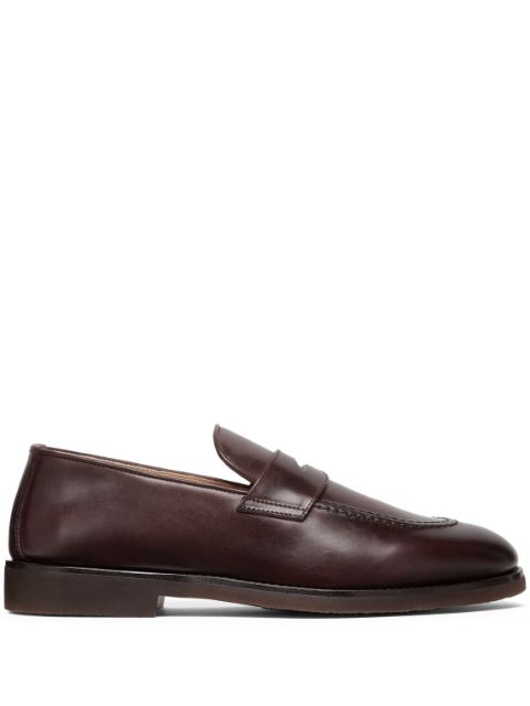 Brunello Cucinelli polished-finish leather loafers Men