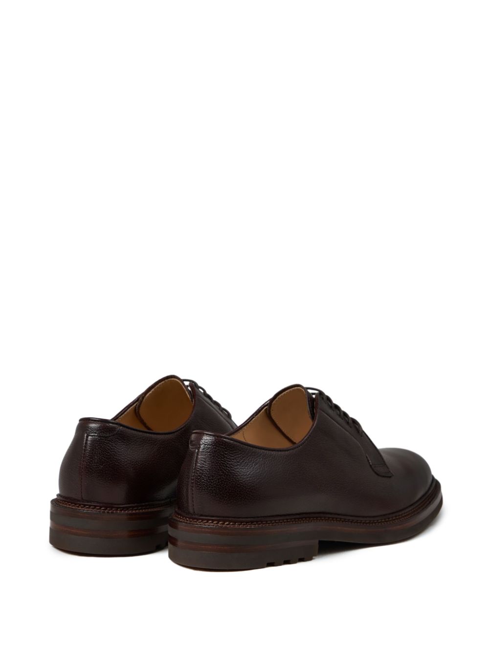 Brunello Cucinelli calfskin derby Brown