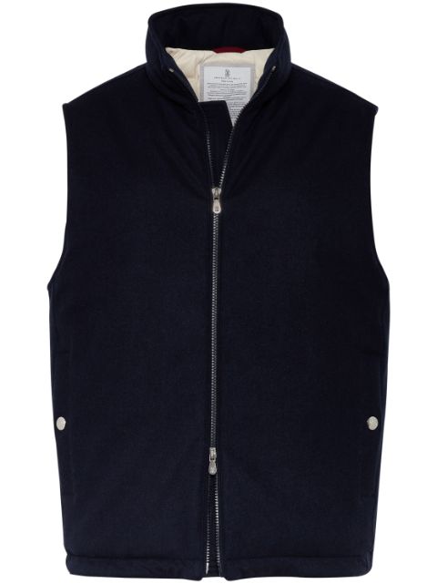 Brunello Cucinelli high-neck down gilet Men