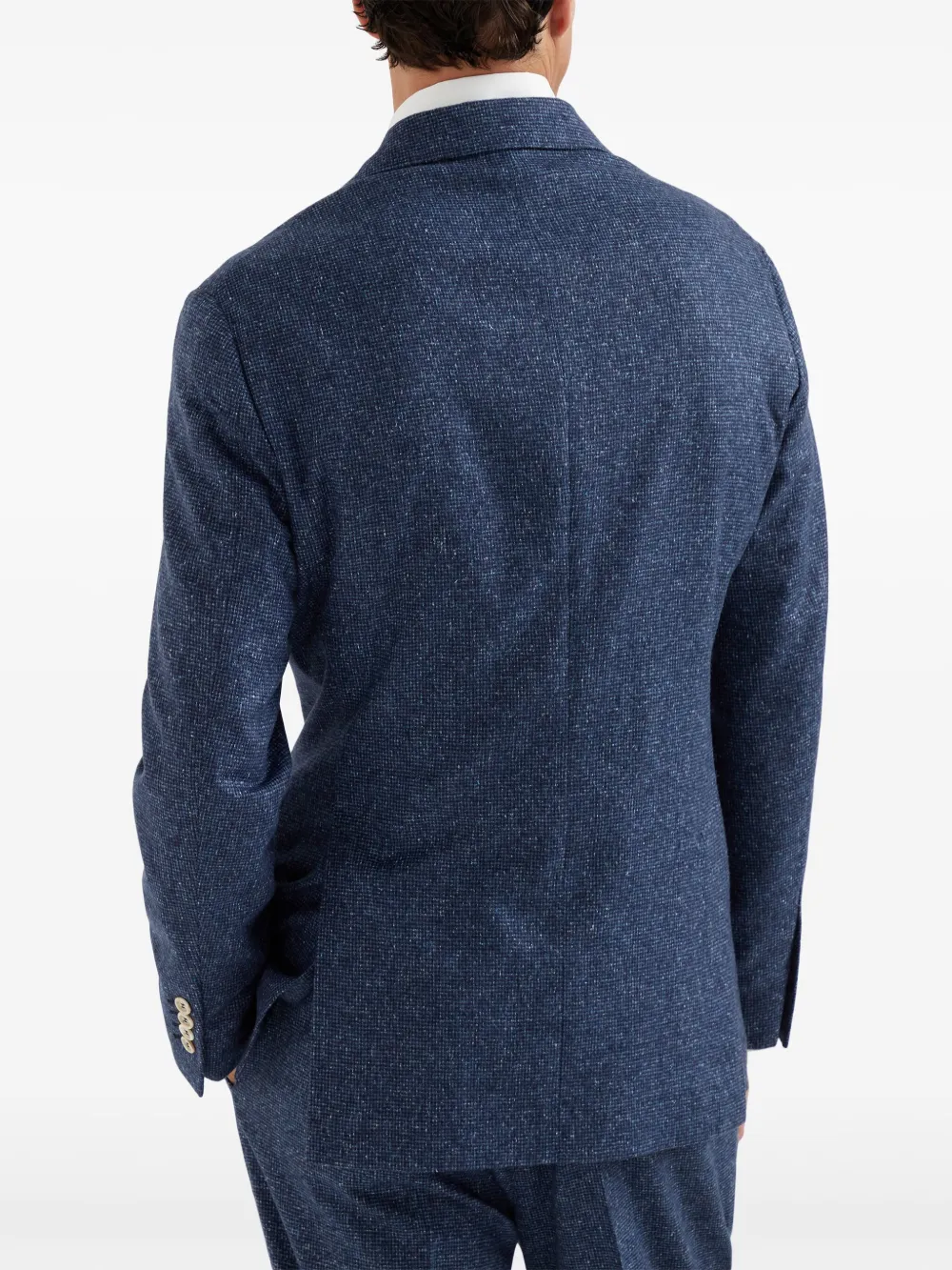 Brunello Cucinelli Blazer met klepzak en knopen Blauw