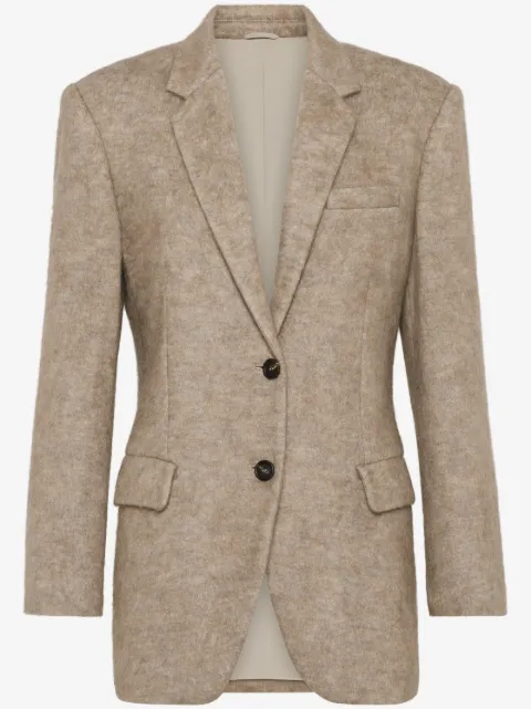 Brunello Cucinelli blazer con detalle de cadena Monili