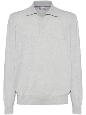【現行】ブルネロクチネリ　ホワイト　ポロシャツ　Mサイズ Brunello Cucinelli （ブルネロクチネリ）ポロシャツ - FARFETCH