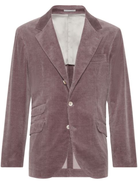 Brunello Cucinelli single-breasted cotton-blend blazer Men