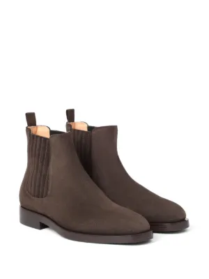 BRUNELLO CUCINELLI モニーレ付きスエードチェルシーブーツ Brunello Cucinelli Men's Suede Side-Zip Ankle Boots