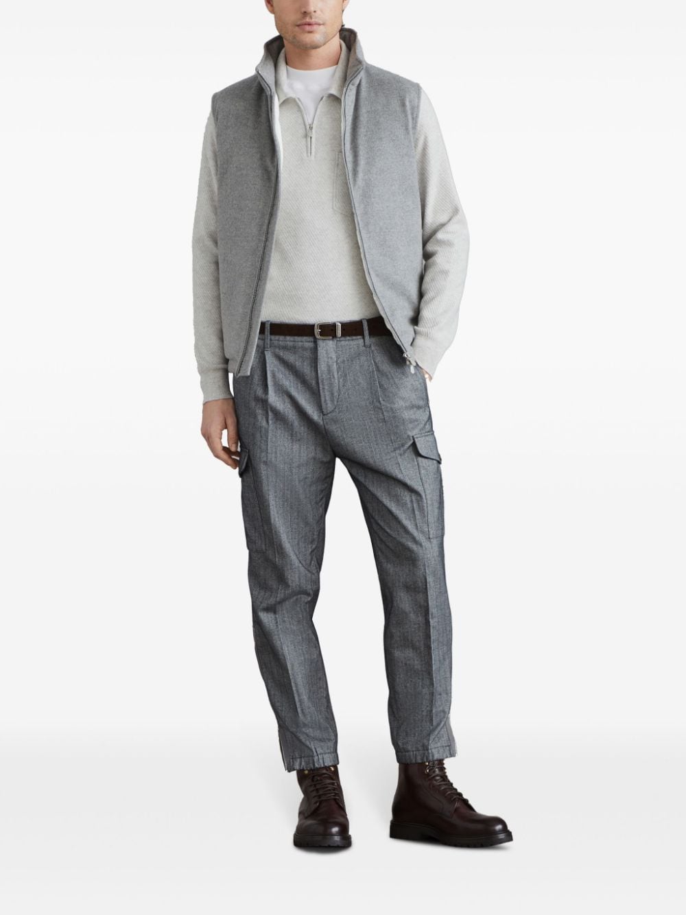 Brunello Cucinelli cashmere polo shirt - Grijs