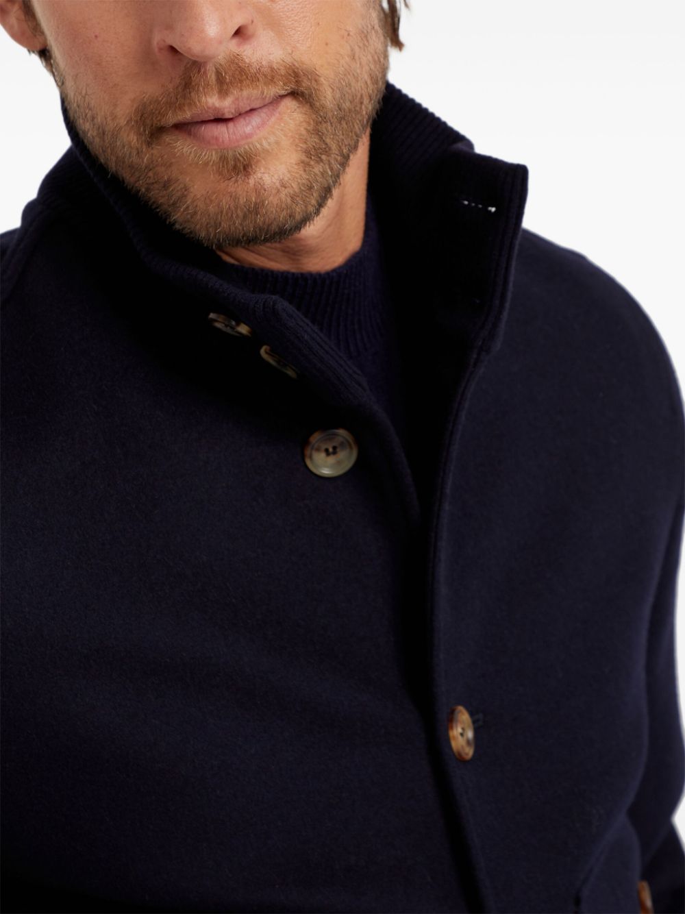 Brunello Cucinelli high-neck wool jacket Men