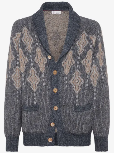 Brunello Cucinelli intarsia-knit cardigan