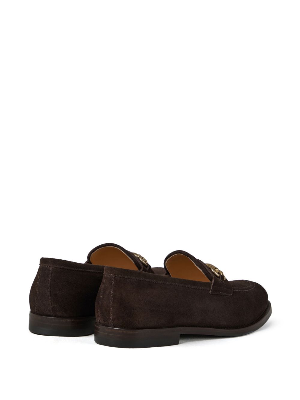 Brunello Cucinelli Loafers met goudkleurige hardware Bruin