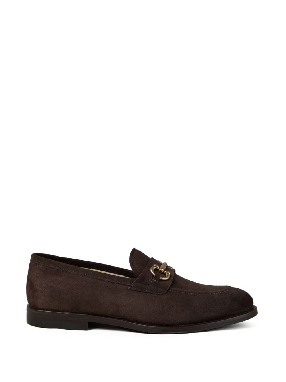 Brunello Cucinelli Loafers met goudkleurige hardware Bruin