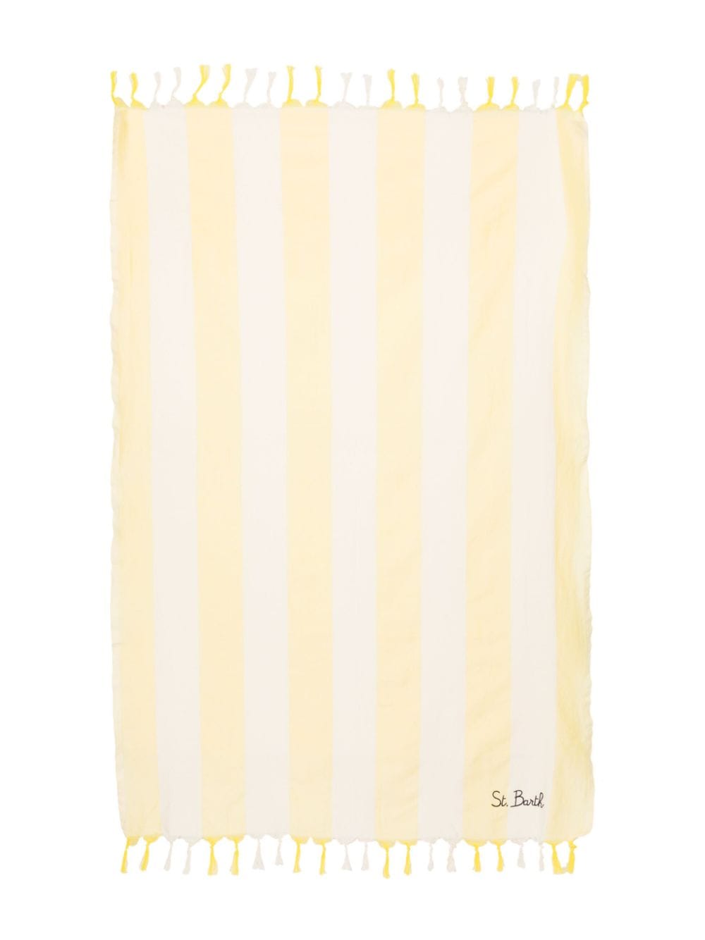 Mc2 Saint Barth Kids' Striped Beach Towel In White