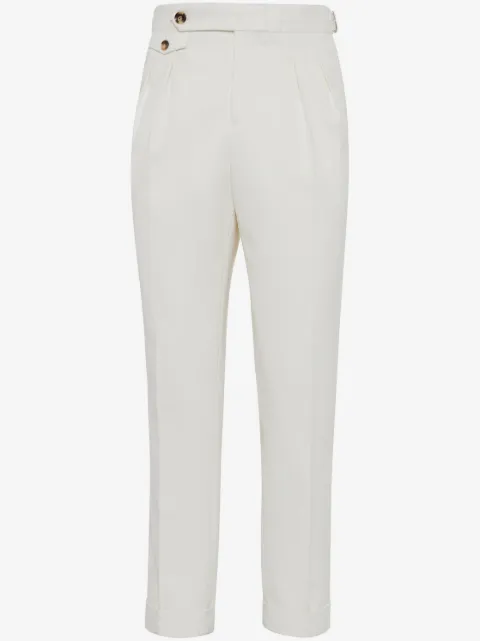 Brunello Cucinelli pantalon fuselé à plis marqués