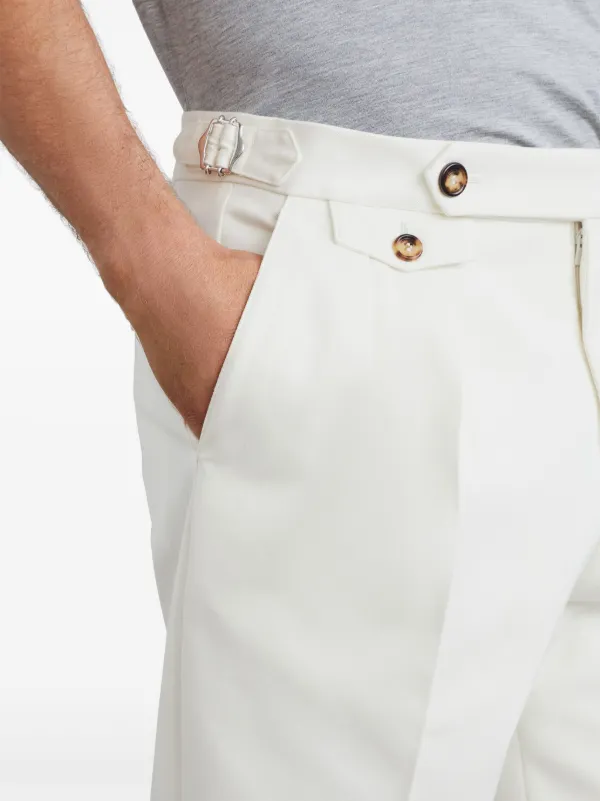 Brunello Cucinelli センタープレス テーパードパンツ | ホワイト