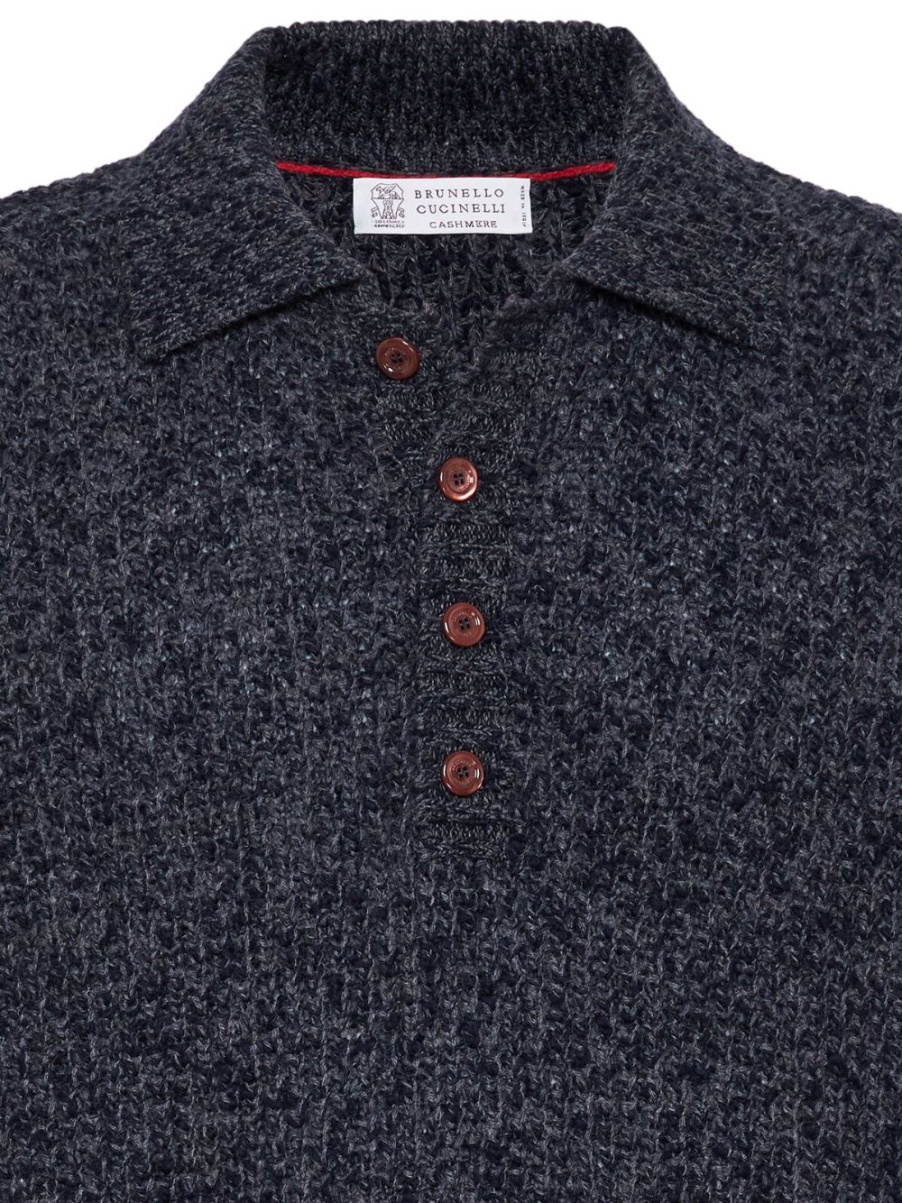 Brunello Cucinelli polo-collar long-sleeved jumper Men