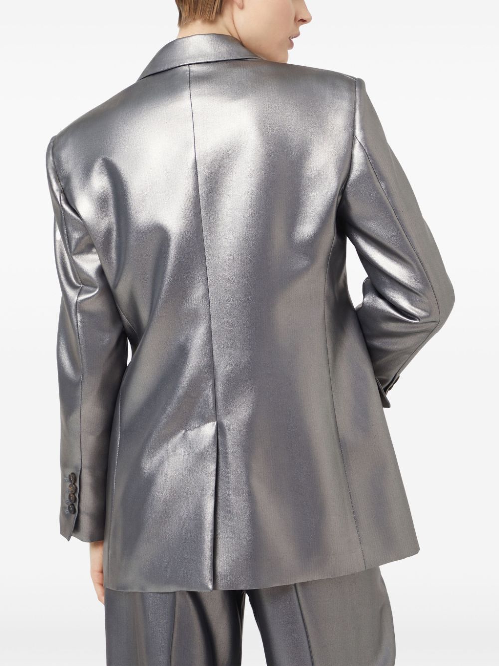 Brunello Cucinelli double-breasted metallic blazer Women