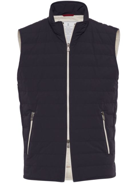 Brunello Cucinelli quilted high-neck gilet Men