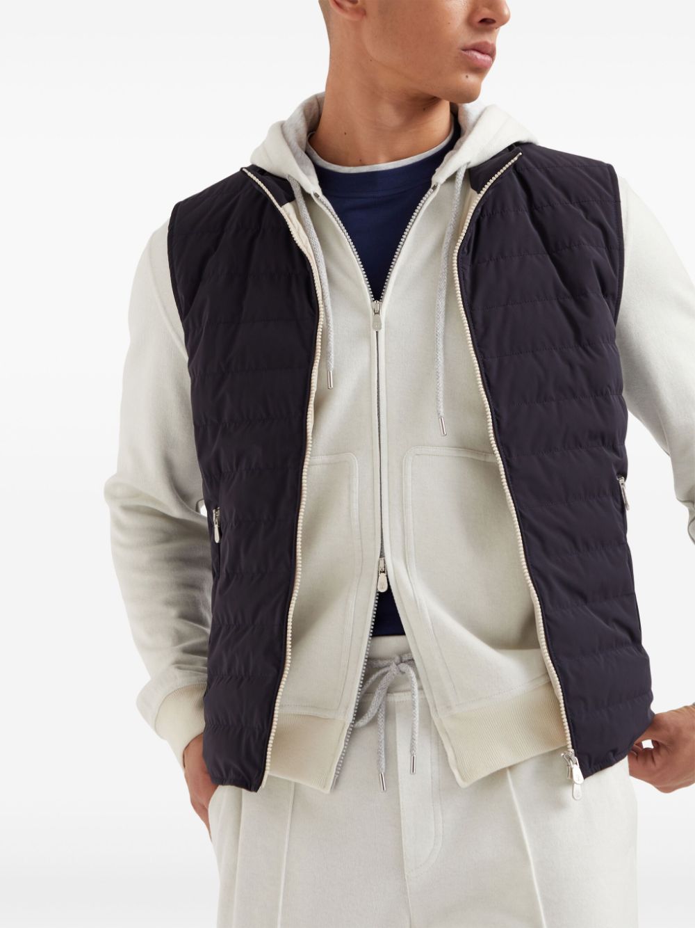 Brunello Cucinelli quilted high-neck gilet Men