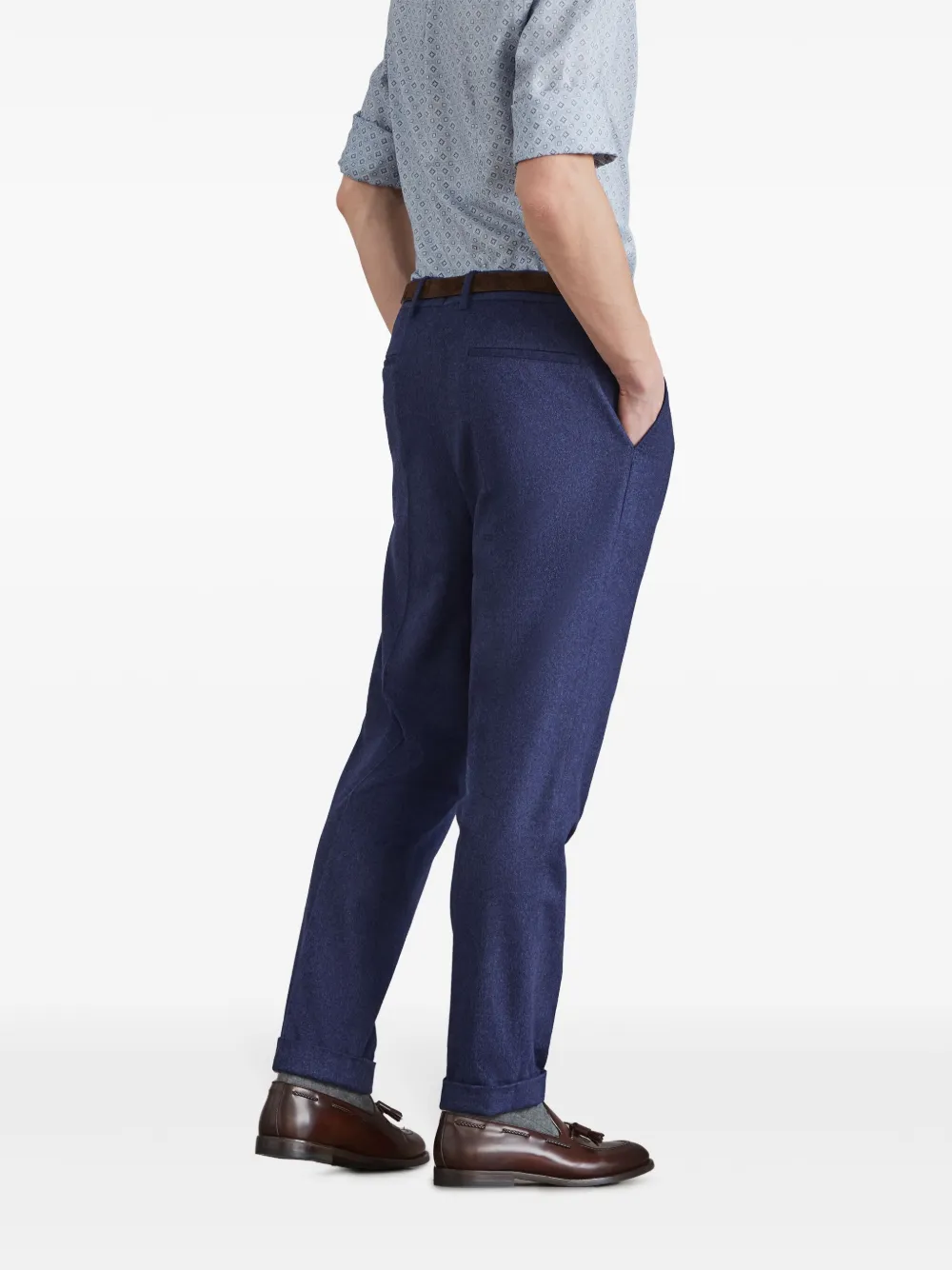 Brunello Cucinelli Wollen-kasjmier pantalon Blauw