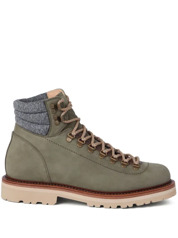Brunello Cucinelli レースアップ トレッキングブーツ | グリーン
