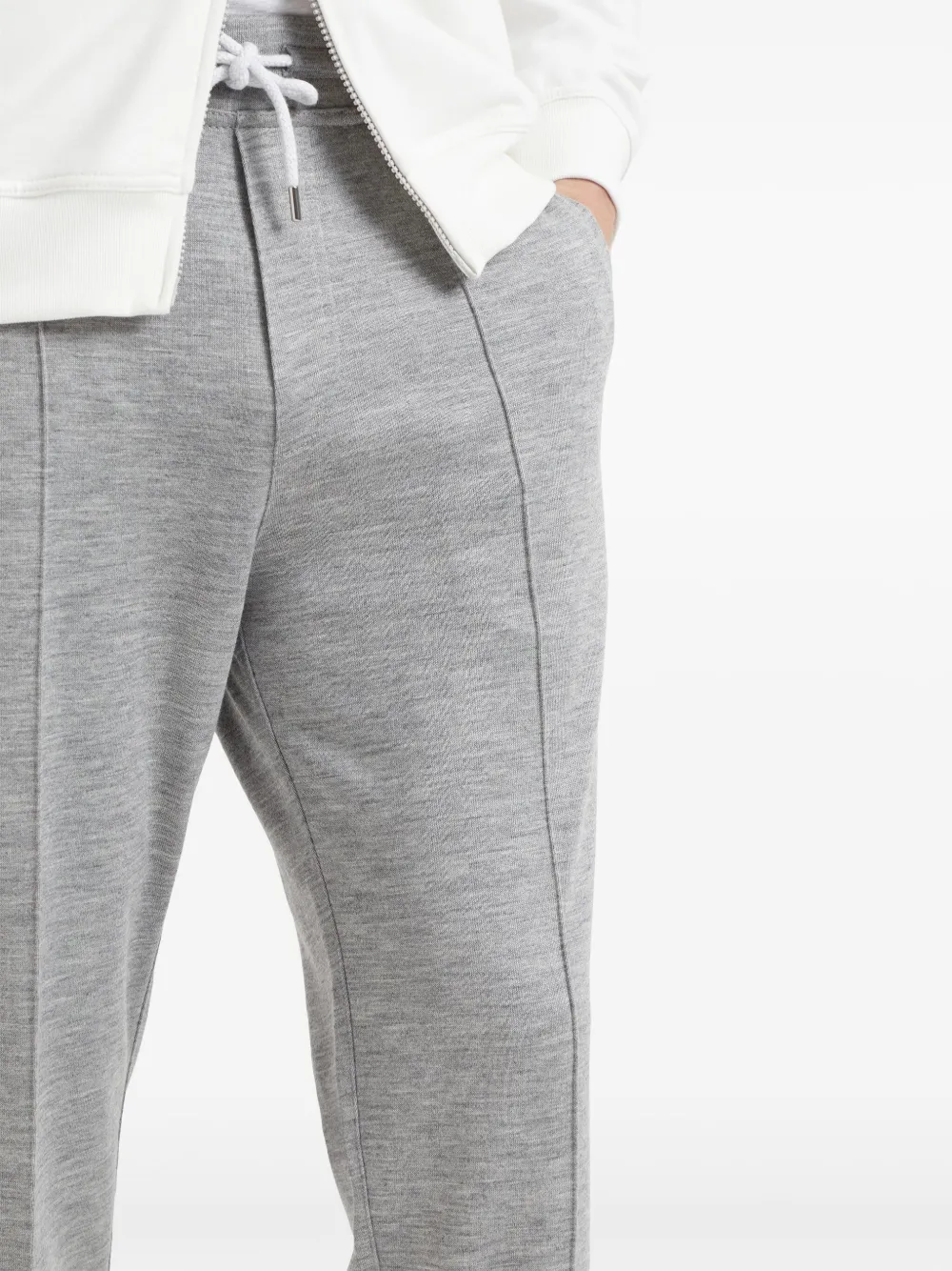 Brunello Cucinelli Plooibroek met trekkoordtaille Grijs